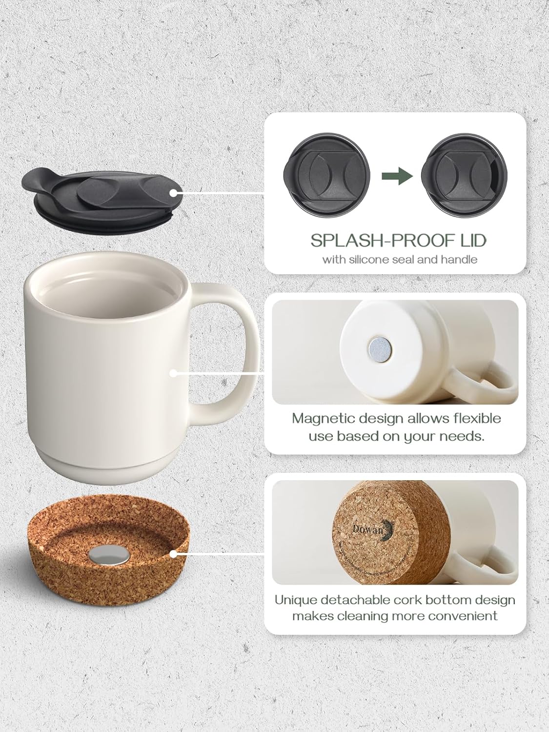 Cozy Cork-Base Coffee Mugs